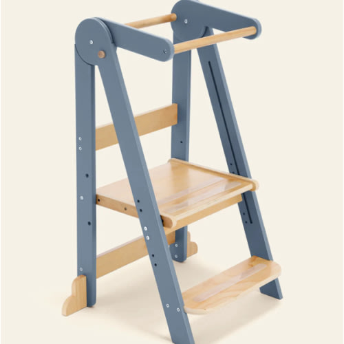 HARPPA Nordi | Foldable Toddler Tower – Compact Montessori-Inspired Standing Tower for Ages 2–6, Wooden Convertible Tower for Kitchen, Bathroom & More