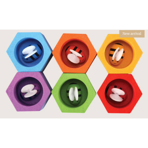 PlanToys Beehives | Wooden Color Sorting Fine Motor Toy – Playroom Collective