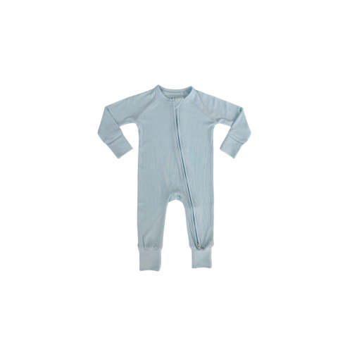 Cool Blue Ribbed Bamboo Sleeper