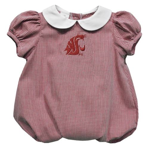 Washington State Cougars Vive La Fete Girls Infant Puffy Bubble Dress - Crimson