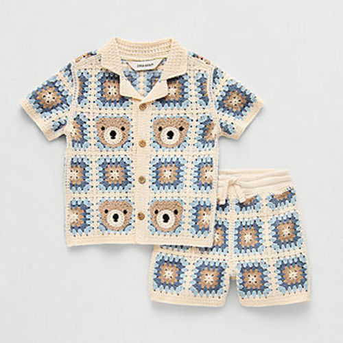 Little Stitch Baby Boys 2-pc. Short Set, Color: Blue - JCPenney