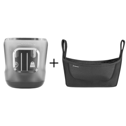 Stroller Cup Holder + Carry-All Parent Stroller Organizer