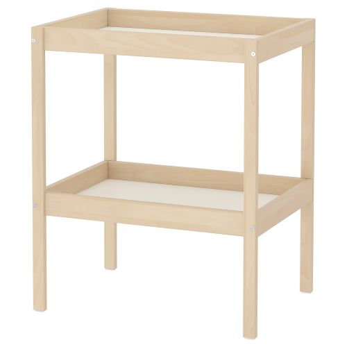 SNIGLAR Changing table - beech/white 72x53 cm (28 3/8x20 7/8 ")