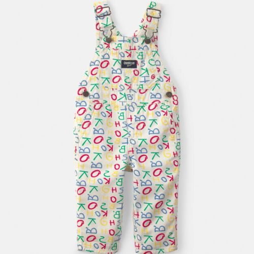 Baby Alphabet Overalls - White | Carter’s Oshkosh Canada