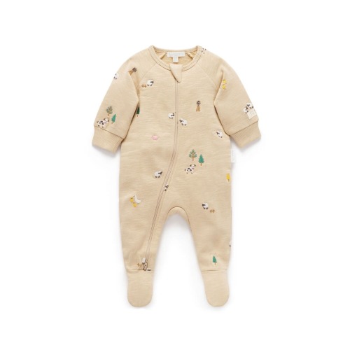 Embroidered Fleece Footie