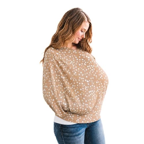 Copper Pearl Nursing Cover for Breastfeeding – Multi-Use Baby Car Seat Cover, Stroller Cover & Breast Feeding Cover Up for Women, Stretchy Breathable High Quality Cover for Boy or Girl, Fawn