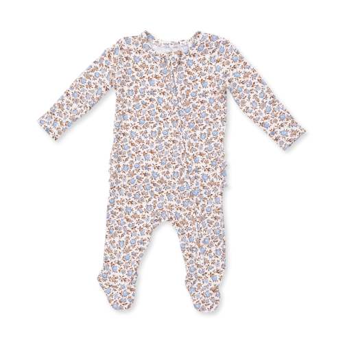 Hazel Floral - 2 Way Ruffle Back Zipper Footie – Angel Dear