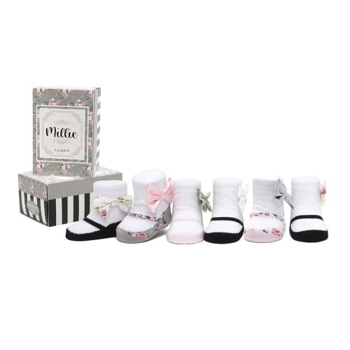 Trumpette Baby Boy/Girl Sock Set for Infant-Toddler, 6-pack, Unisex, 0-24 Months