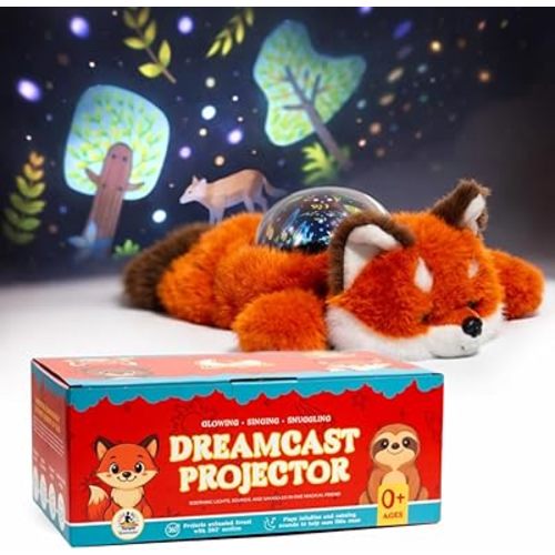 Sound Sleepers Fox – Stuffed Animal Night Light & Baby Night Light Projector with Soothing Music | Plush Toddler Night Light Projector, Sound Machine & Nursery Star Projector