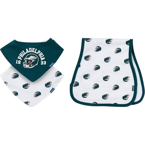 Gerber unisex-baby Nfl Team Bandana Bibs and Burp Cloth Set