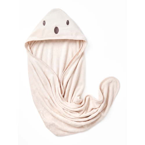Modern Moments by Gerber Baby Neutral Halloween Hooded Towel, Oatmilk Ghost