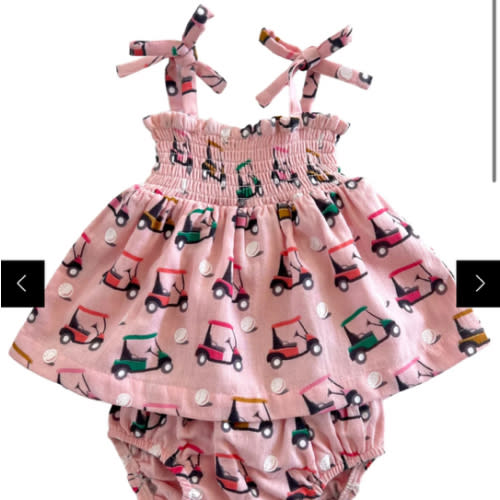 Pink Golf Cart / Organic Smocked Set – SIIX COLLECTION