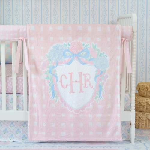 Minky Blanket | Preppy Heirloom Monogram