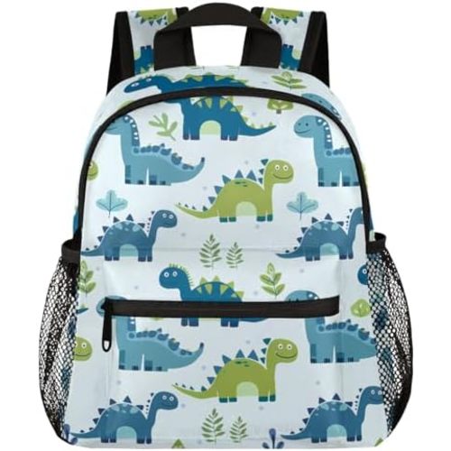 Teal Green Dinosaur Toddler Backpack for Boys Girls Kids Childish Dino Mini Backpacks Casual Daypack Preschool Kindergarten Bookbag Travel Backpack