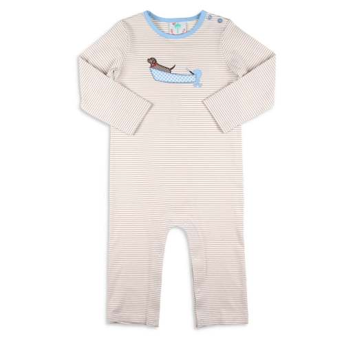 Boys Applique Romper - Dock Dog