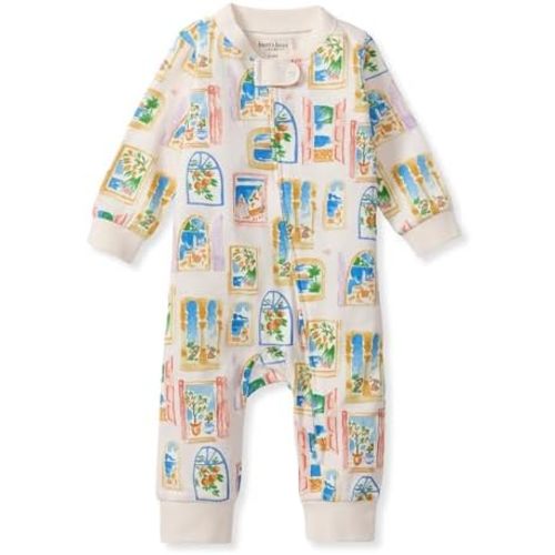 Burt's Bees Baby Unisex Sleep and Play Pajama, Footless One-Piece Zipper PJ, 100% Organic Cotton, Loose Fit Footie Pajamas