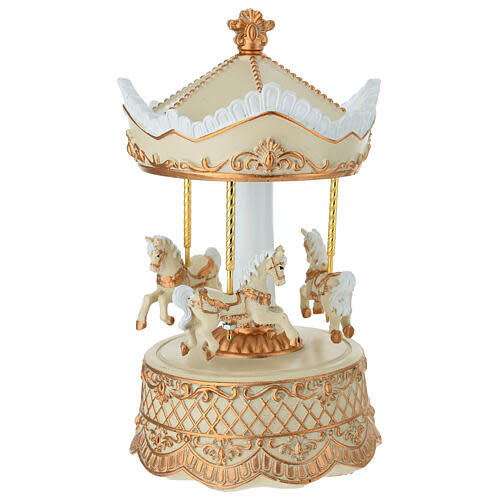 Christian gifts carousel music box with horses