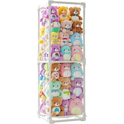 Stuffed Animal Storage Pre-Threaded Bungee Push-Lock Toolless Toy Organizer