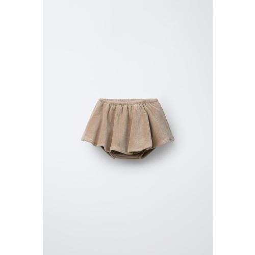 CORDUROY BOTTOM SKIRT - Beige | ZARA United States