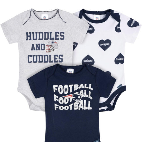 Gerber NFL Baby Girls 3-Pack Onesie Bodysuit