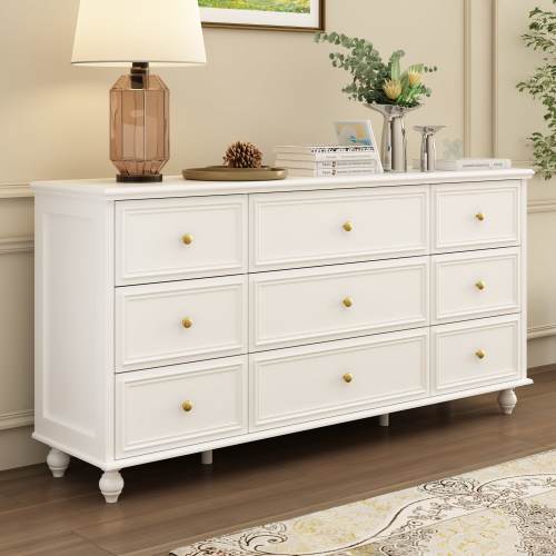 FUFU&GAGA White 9 -Drawer 63.0-in W Standard dresser