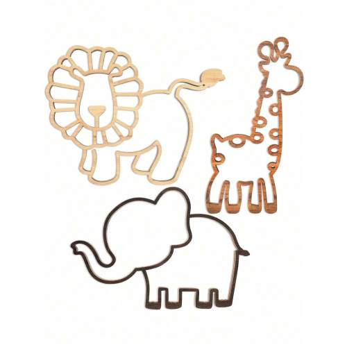 3 Pieces Nursery Wall Decor Jungle Theme Nursery Decoration Wooden Woodland Animal Wall Decor With Glue Points For Bedroom,Room Decor,Bedroom Decor,Home Decor,Kids Room Decor | SHEIN USA