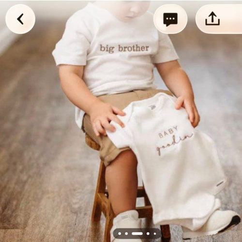 Embroidered Big Brother Shirt, T-Shirt, Tee, Big bro Baby Pregnancy Announcement to Family, Grandparents, Husband, Toddler, Siblings 824