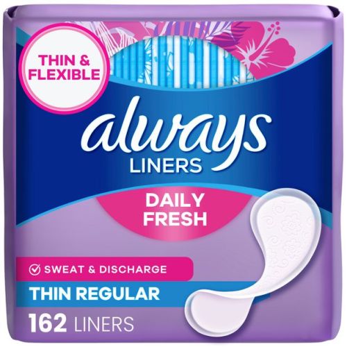 Always Dailies Thin Unscented Panty Liners - Regular - 162ct