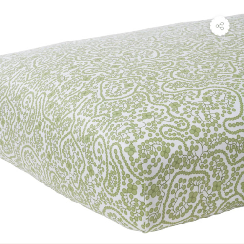 Shelby Green Crib Sheet