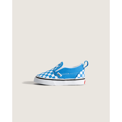 Toddler Classic Slip-On V Checkerboard Shoe in Checkerboard Bright Azure Blue | Vans