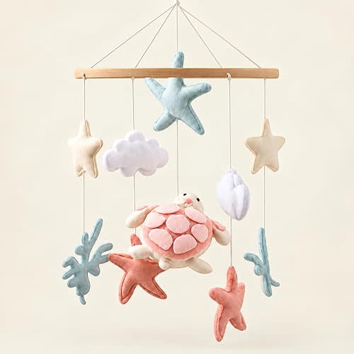 Baby Crib Mobile for Boys and Girls, Sea Turtle Nursery Decor