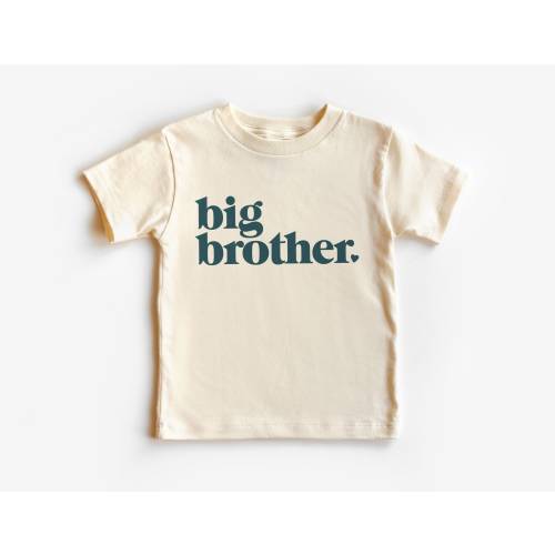 Big Brother Heart Toddler Shirt - Big Bro Kid's Clothing - Boho Natural Toddler & Youth Tee