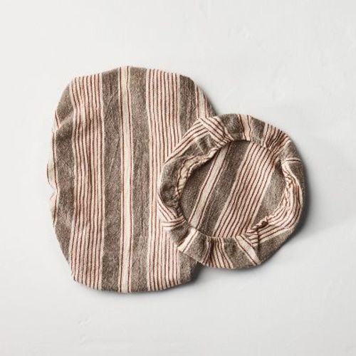 2pk Bread Bowl Cover Toffee Striped - Hearth & Hand™ with Magnolia