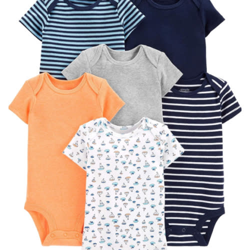 Simple Joys by Carter's Baby-Boys 6-Pack Short-Sleeve Bodysuit