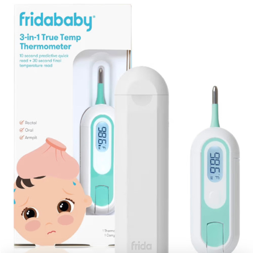 Amazon.com : Frida Baby 3-in-1 Rectal, Underarm & Oral Thermometer for Kids, Digital Baby Thermometer for Infants, Toddlers, & Kids, Quick & Accurate Temperature Check, Includes Carrying Case for Storage : Baby