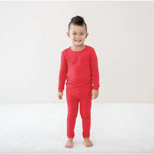 Long Sleeve Pajamas in Cardinal (3T)