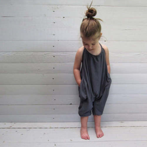 Romper Jumpsuit Baby and Toddler Girl Clothes – Size: 6-12M / Color: Gray