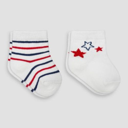 Carter's Just One You® Baby 2pk Americana Socks - White 0-6M