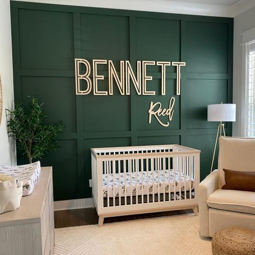 Stacked Custom name sign, wood name sign, nursery sign, nursery letters, children's decor, nursery decor, instant preview, boys room, boho