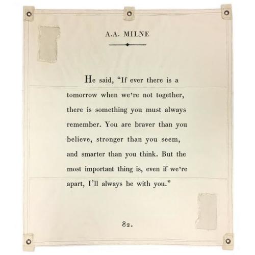 Wall Tarp - Quote from A.A Milne Wall Hanging