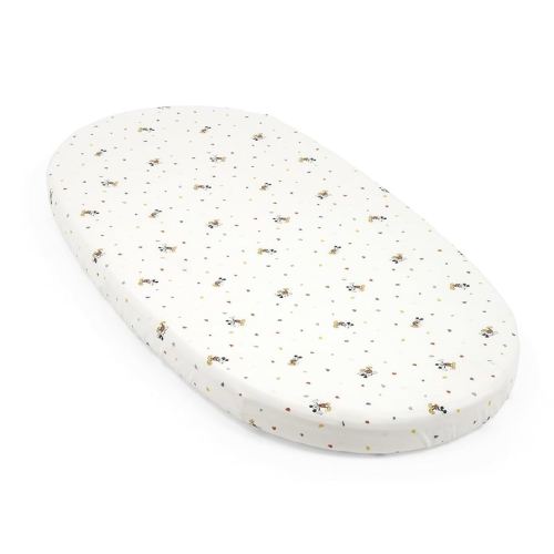 Stokke Sleepi Fitted Sheet V3, Mickey Celebration - Compatible with Sleepi Bed V3 & Mattress V3-100% Fine Cotton Percale - Washable