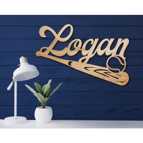 Baseball Bat Name Sign, Nursery Decor, Personalized Wood Sign, Personalized Name Sign, Wooden Name Sign, Kids Name Sign, Baseball Gift