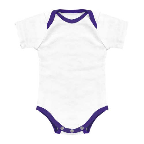 Contrast Binding Onesie - Purple