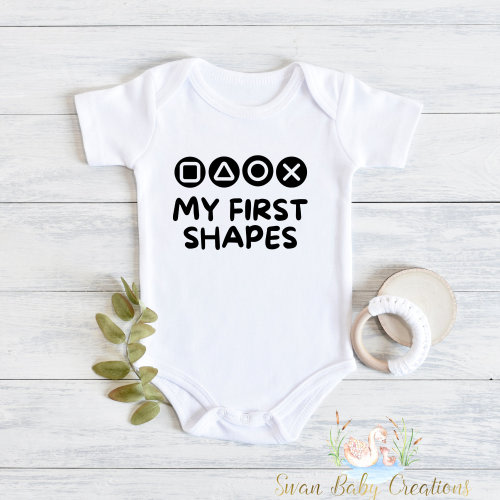 My First Shapes Baby Bodysuit, Baby Shower Gift, Future Gaming Buddy, Little Gamer Baby Clothes, Video Game, Player 3 Has Entered The Game