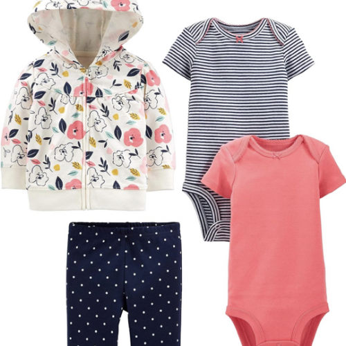 Simple Joys by Carter's Baby Girls 4-piece Jacket, Pant, and Bodysuit Set