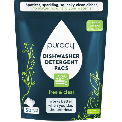 Puracy - Dishwasher Pods - Natural Dishwasher Detergent - Dishwasher Soap - 50 Count