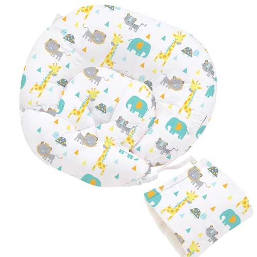 Woodland Animals All-in-One Nursing Pillow with Arm Pillow and Secure Waist Strap