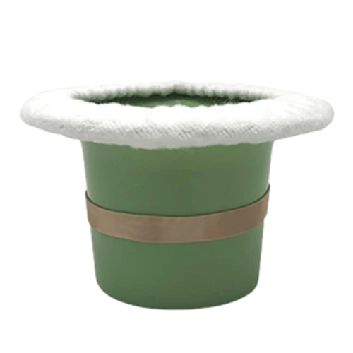 Top Hat Potty (with cozy and band) in Sage Green