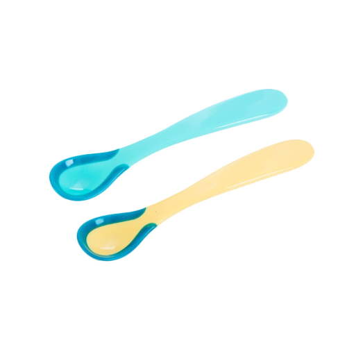 ORDDIART 2-Pack Baby Feeding Spoons with Color Changing PP Material, Safe Infant Utensils for Newborns and Toddlers