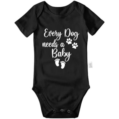 Every Dog Needs a Baby Bodysuits, Funny Cotton Baby Clothes Toddler Boy Girl Newborn Romper Short Sleeve 0-24 Months